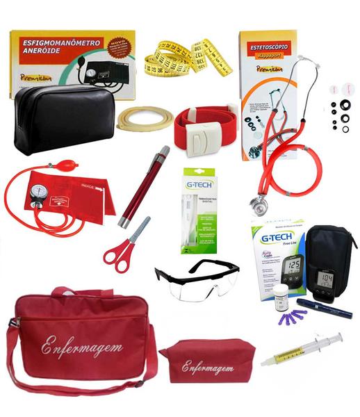 Imagem de Kit Completo da Enfermagem Luxo Premium c/ Bolsa +Necessaire