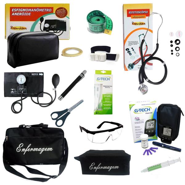 Imagem de Kit Completo da Enfermagem Luxo Premium c/ Bolsa +Necessaire