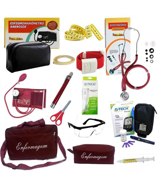 Imagem de Kit Completo da Enfermagem Luxo Premium c/ Bolsa +Necessaire