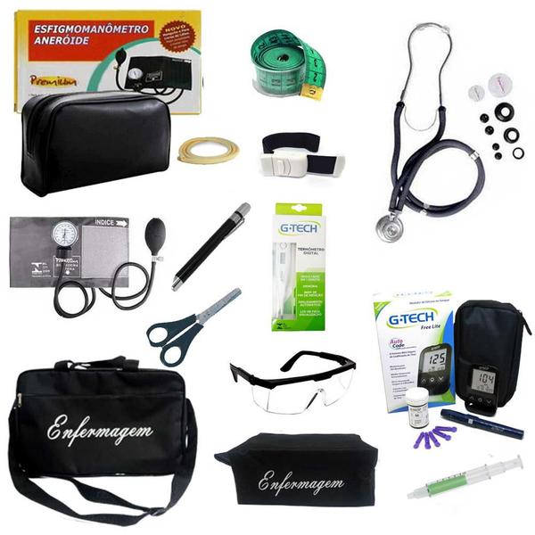 Imagem de Kit Completo da Enfermagem Luxo Premium c/ Bolsa +Necessaire