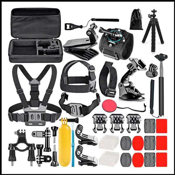 Imagem de Kit Completo de Acessórios com 65 Peças para Câmeras de Ação Hero 5/6/7/8 Completo