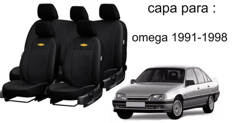 Imagem de Kit Completo de Capa de Couro e Tapetes para Omega 1991-1998 com Capa de Volante