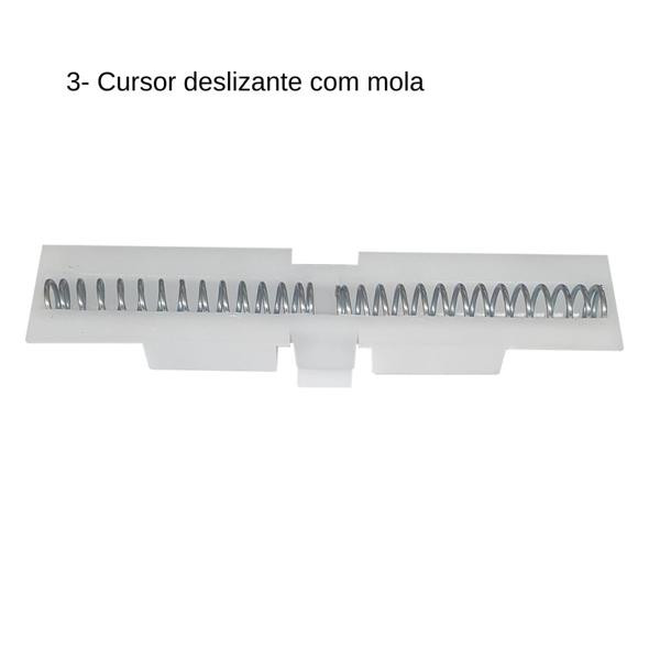 Imagem de Kit completo de Ferragens para porta camarão alumínio pintura branco