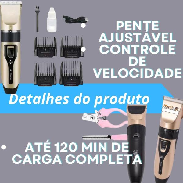 Imagem de Kit Completo de Tosa Pet Profissional - Máquina, Lixa e Alicate