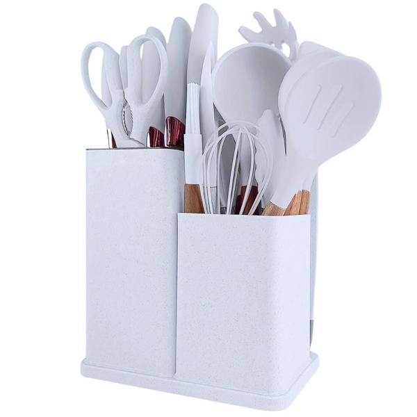 Imagem de Kit Completo de Utensílios de Cozinha em Silicone - 19 Peças Antiaderente e Resistente ao Calor para um Cozinhar Prático!