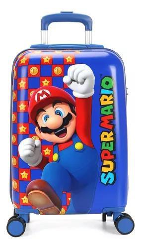 Imagem de Kit Completo Malinha Mala Escolar Super Mario Bros 4 Rodinha