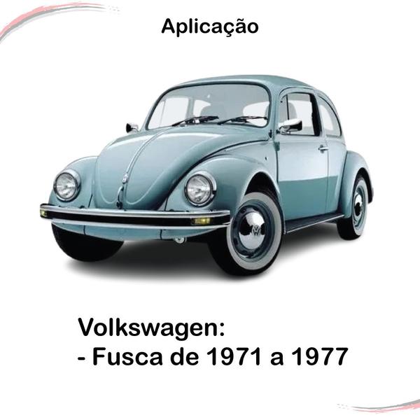 Imagem de Kit Completo Manivela e Maçaneta Interna Preto Fusca 71 a 77