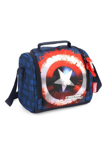 Imagem de Kit Completo Mochila Capitão América Vingadores Costas Tam G