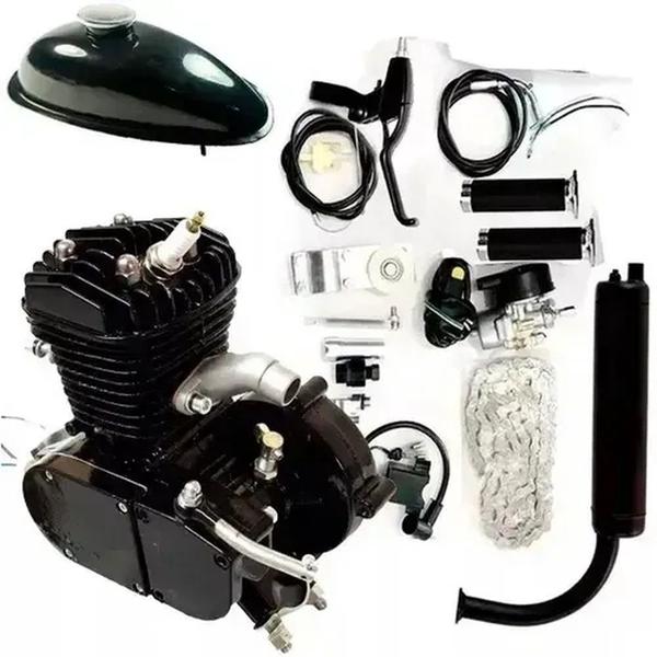 Imagem de Kit Completo Motor P/ Bicicleta Motorizada 80cc