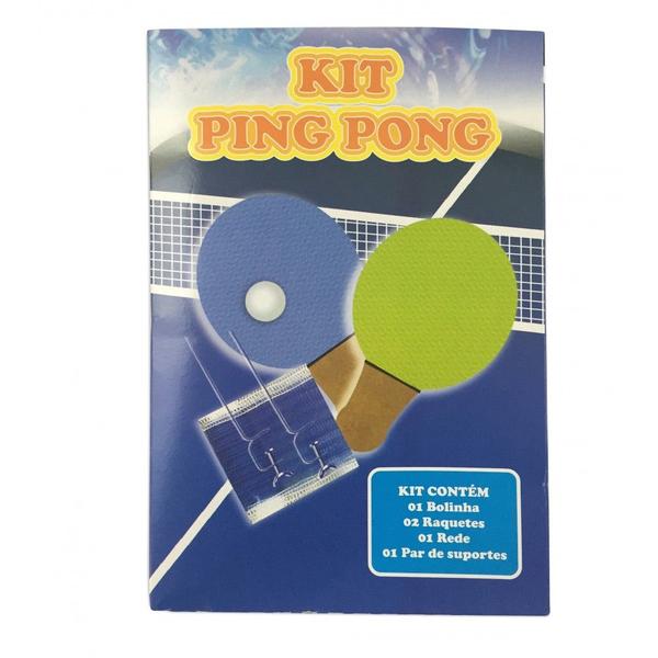 Imagem de Kit Completo Ping Pong 2 Raquetes 1 Bolinha E Rede Ase815