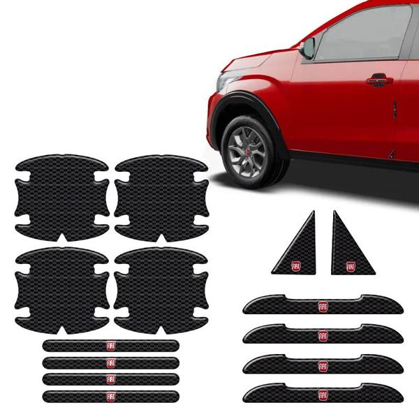 Kit Completo Protetor Maçaneta Fibra Carbono Alto Relevo - SPORTINOX Imagem de Kit Completo Protetor Maçaneta Fibra Carbono Alto Relevo