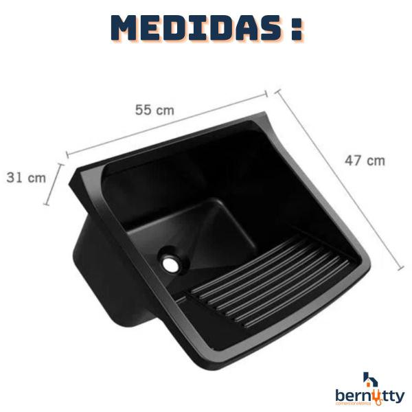 Imagem de Kit Completo Tanque Branco Lavatório ABS 15 Litros Com Válvula Sifão e Parafussos Para Fixação