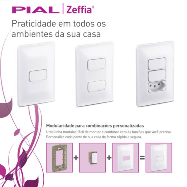 Imagem de Kit Completo Tomada Dupla 20A Bivolt Com Placa e Suporte 4x2 Zeffia Legrand