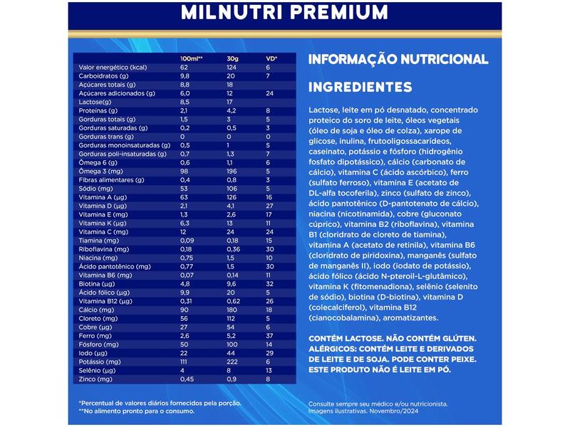 Imagem de Kit Composto Lácteo Milnutri Premium 800g