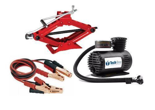 Imagem de Kit Compressor 12v Macaco Sanfona 1 T Cabo Ponte 450ah