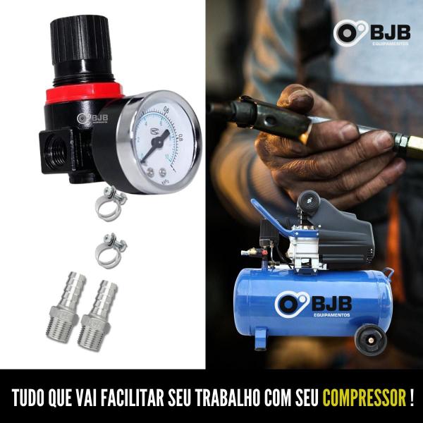 Imagem de Kit Compressor - Espigão Macho Mini Regulador Lubrifil