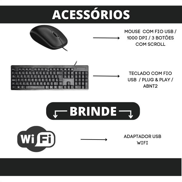 Imagem de Kit Computador Completo Intel I5 8gb Ssd 480gb Mais Dois Monitores