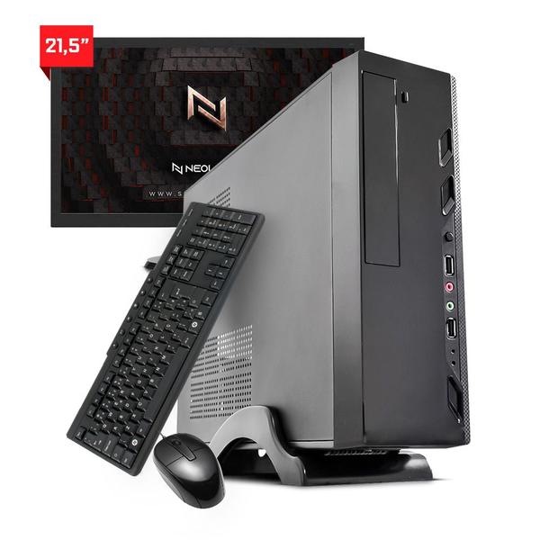 KIT - COMPUTADOR INTEL CORE I5 10400 10º GERAÇÃO 8GB HD 1TB + MONITOR 21,5 - NEOLOGIC HOME SLIM - NLI84180