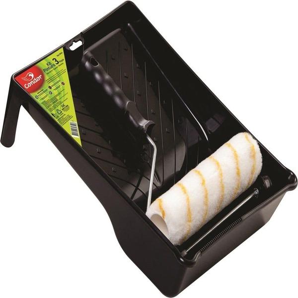 Kit Condor Pintura 8096 3 Peças Rolo/Suporte/Bandeja Imagem de Kit Condor Pintura 8096 3 Peças Rolo/Suporte/Bandeja