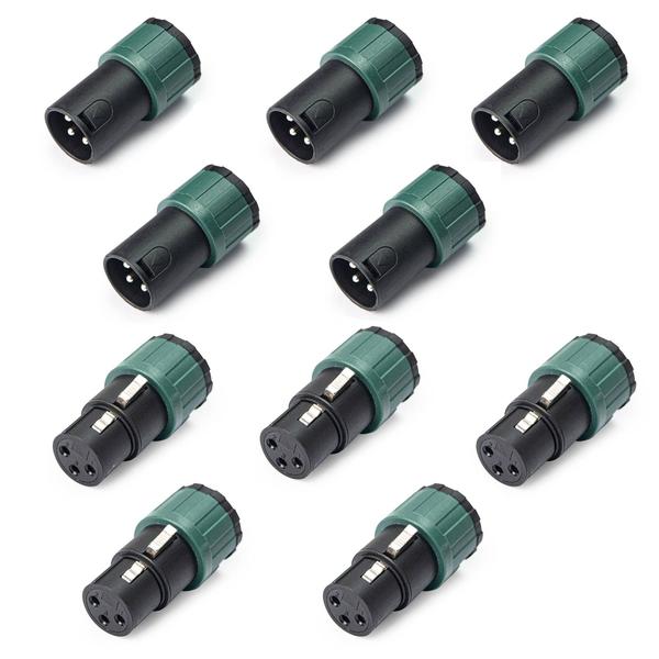 Imagem de Kit conector santo angelo xlr macho femea lowprofile 5 pares