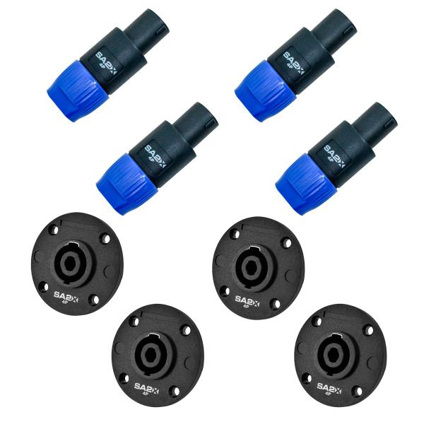 Kit conector speakon santo angelo linha painel sa2 5 pares Imagem de Kit conector speakon santo angelo linha painel sa2 5 pares