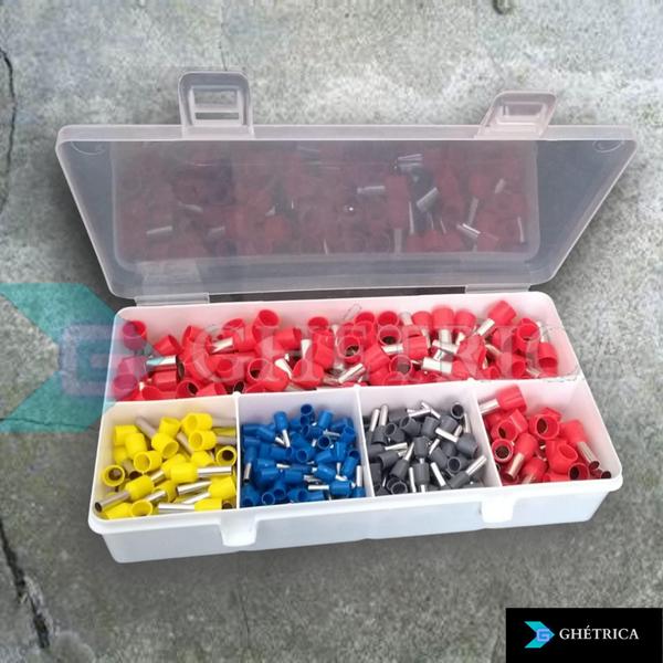 Imagem de Kit Conector Terminal tubular ilhos ghetrica 1,5 / 2,5 / 4 / 6 / 10 / 16mm² - 470un