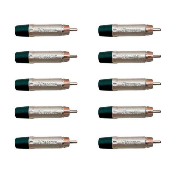 Imagem de Kit Conector Wireconex Plug RCA Macho WC 1212 10un*