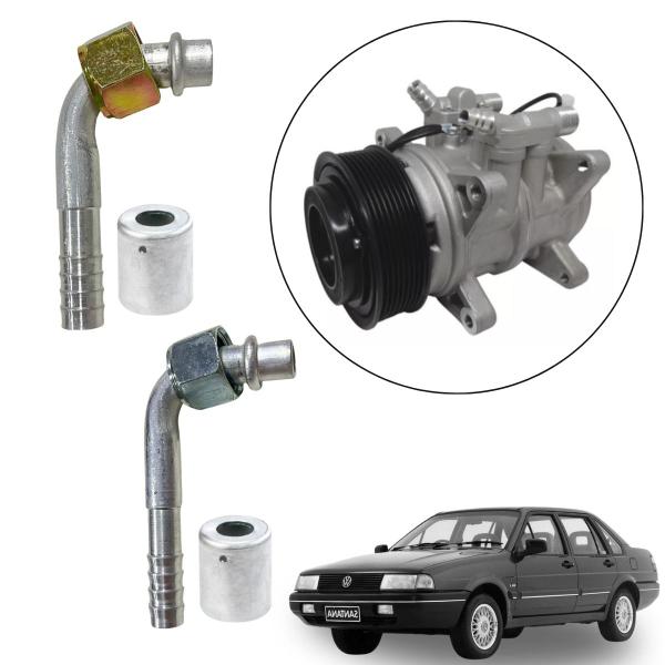 Imagem de Kit Conexões P/ Compressor Ar Condicionado 6p148 Vw Santana