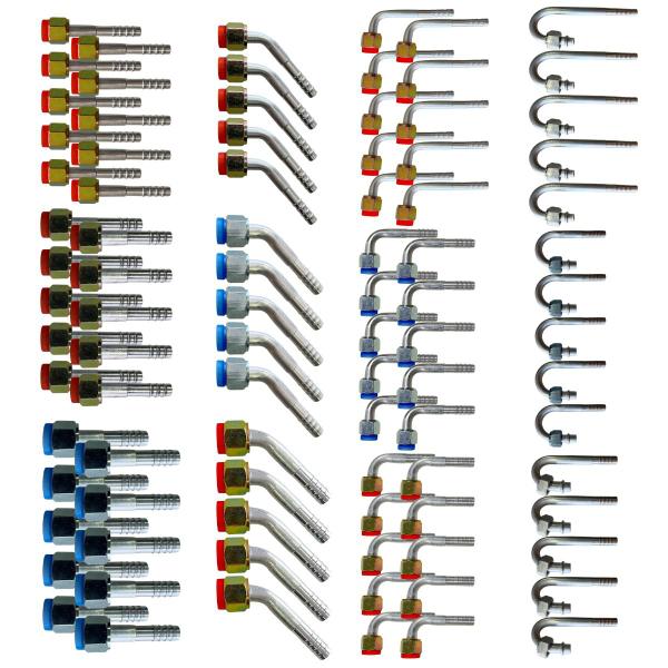 Imagem de Kit Conexões Para Ar Condicionado Automotivo 90 Unidades Alumínio