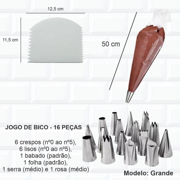 Kit Confeitaria Bailarina Sacos Cortador Nivelador Espátula - ISAMAR Imagem de Kit Confeitaria Bailarina Sacos Cortador Nivelador Espátula