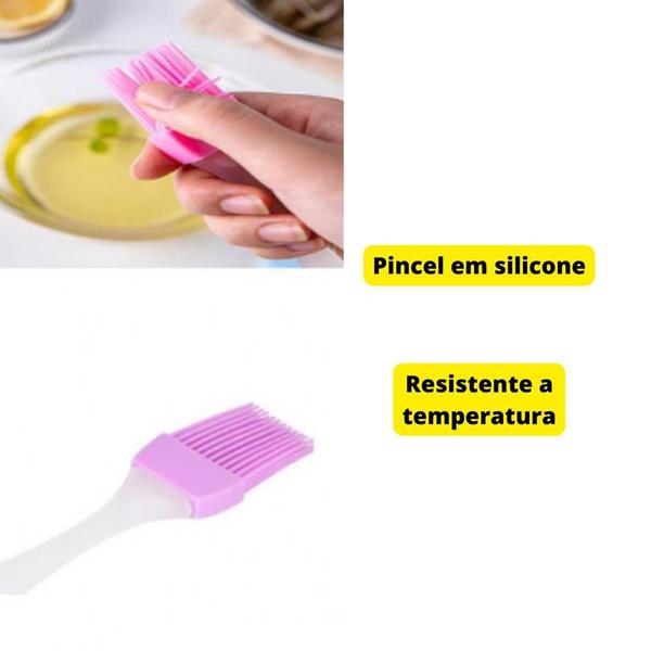 Imagem de Kit Confeiteiro 7 Peças Silicone Pincel Espátula Decoração de Bolo