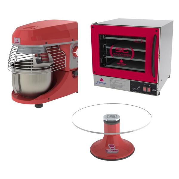 Imagem de Kit Confeiteiro - Batedeira Bpel05premium + Forno Prp004 Plus + Bailarina - 220v - Braesi