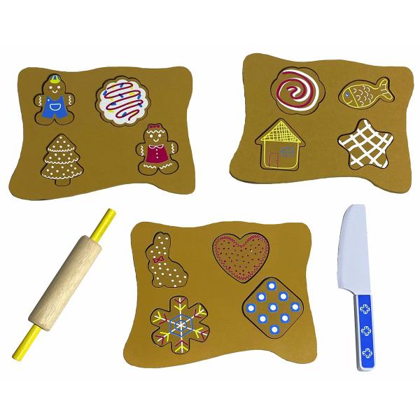 Imagem de Kit Confeiteiro Brinquedo Montessori Madeira Cozinha 16 pcs