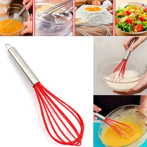 Kit Confeiteiro - Espátula, Forma Divisória e Fuet Vermelhos - Clink Imagem de Kit Confeiteiro - Espátula, Forma Divisória e Fuet Vermelhos