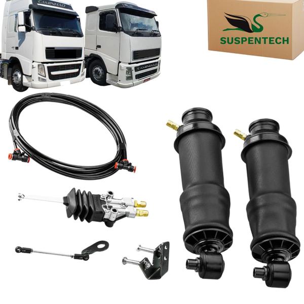 Imagem de Kit Conforto Completo Suspensão Ar Cabine para Volvo FH - 2004 a 2014 - Dianteiro