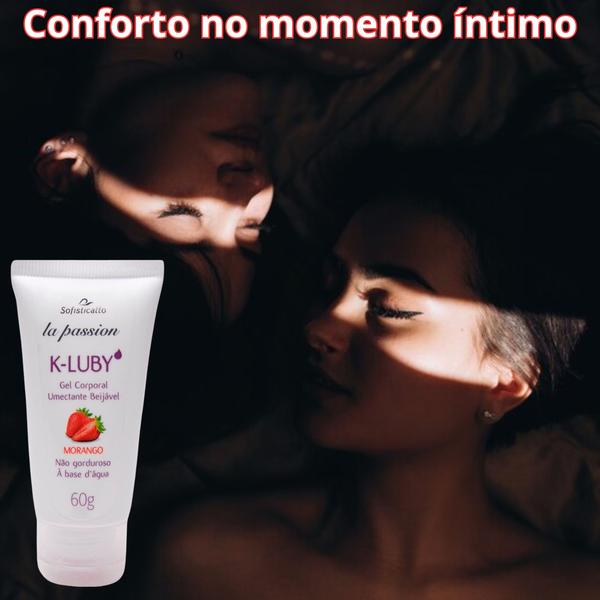 Imagem de Kit Conforto Íntimo K-Luby Gel Lubrificante Beijável Morango - 2 Unidades