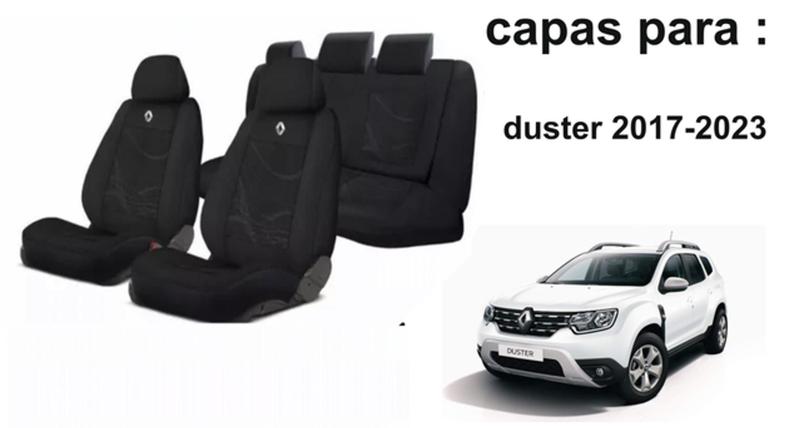 Imagem de Kit Conforto Premium Duster 2017-2024 + Volante + Chaveiro Tecido