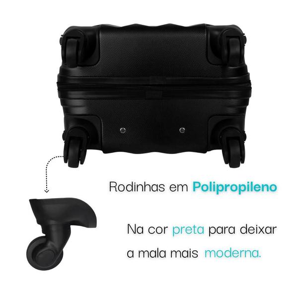 Imagem de Kit Conjunto 2 Malas de Viagem/Bordo Fibra C/rodas 360 P/PP