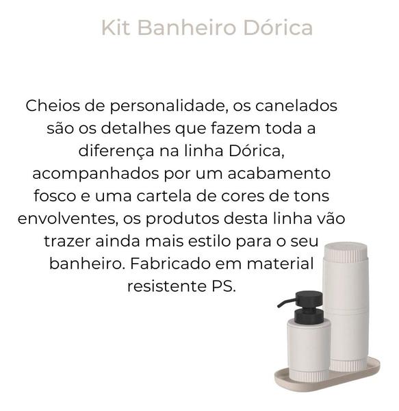 Kit Conjunto 3 Pçs Porta Escovas Sabonete Bandeja Dórica Ou Imagem de Kit Conjunto 3 Pçs Porta Escovas Sabonete Bandeja Dórica Ou