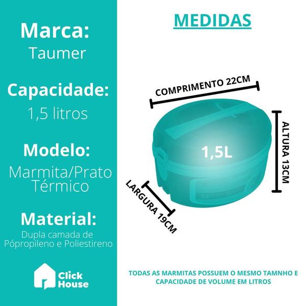 Kit Conjunto 3 Pratos Marmitas Térmicas Tampa Hermética Pratik 1 2 e 3 Divisórias Verde Bordô 1,5l - TAUMER Imagem de Kit Conjunto 3 Pratos Marmitas Térmicas Tampa Hermética Pratik 1 2 e 3 Divisórias Verde Bordô 1,5l