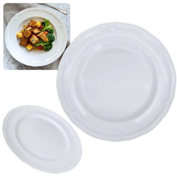 Imagem de Kit Conjunto 4 Pratos Fundos + 4 Pratos Rasos+ 4 Pratos de Sobremesa+ Tigela 650ml Melamina Premium / Plastico Restaurante Buffet  Bestfer 