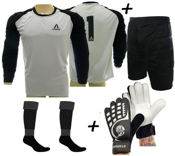 Imagem de Kit Conjunto 4x1 Bermuda Goleiro Ardos N1 cza Adulto - Lince