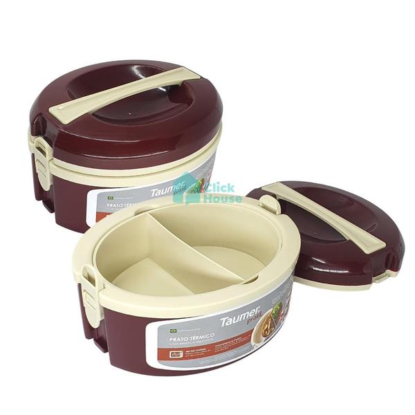 Kit Conjunto 5 Pratos Marmitas Térmicas Tampa Hermética Pratik 1 2 e 3 Divisórias Verde Bordô 1,5l - TAUMER Imagem de Kit Conjunto 5 Pratos Marmitas Térmicas Tampa Hermética Pratik 1 2 e 3 Divisórias Verde Bordô 1,5l