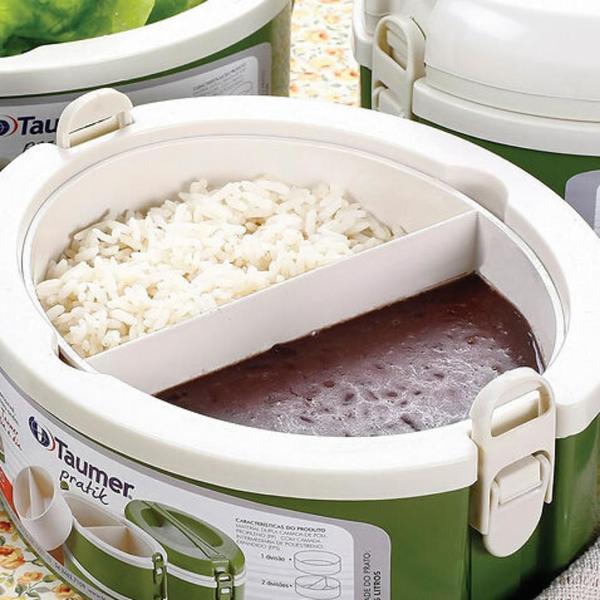 Kit Conjunto 5 Pratos Marmitas Térmicas Tampa Hermética Pratik 1 2 e 3 Divisórias Verde Bordô 1,5l - TAUMER Imagem de Kit Conjunto 5 Pratos Marmitas Térmicas Tampa Hermética Pratik 1 2 e 3 Divisórias Verde Bordô 1,5l