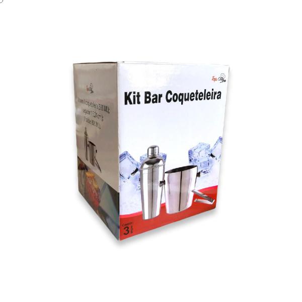 Imagem de Kit Conjunto Bar Caipirinha Drink Coquetel - 3 Peças Inox