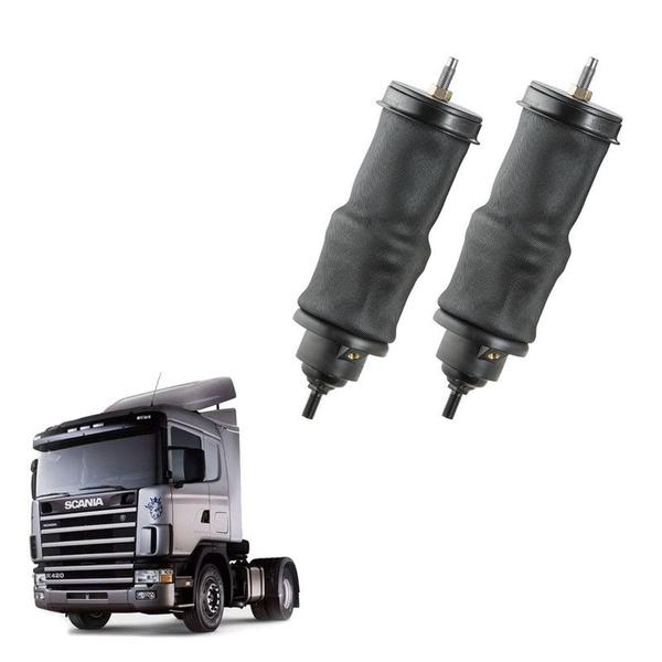 Imagem de Kit Conjunto Bolsa Pneumatica Cabine Scania Serie 5 P Diant.