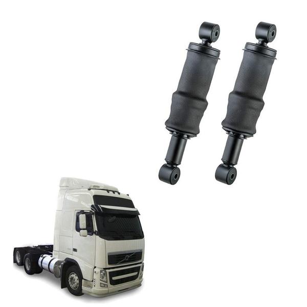 Imagem de Kit Conjunto Bolsa Pneumatica Cabine Volvo Fh 2011 2012 Tras