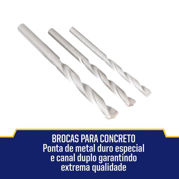 Imagem de Kit Conjunto Broca Irwin 5a 8mm Cimento Metal Madeira Iw5009