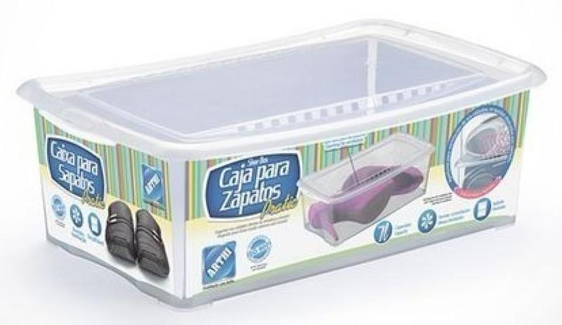 Kit Conjunto De Caixas Organizadoras Para Sapato Transparente Com Tampa 5 peças - vettra Imagem de Kit Conjunto De Caixas Organizadoras Para Sapato Transparente Com Tampa 5 peças