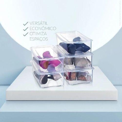 Kit Conjunto De Caixas Organizadoras Para Sapato Transparente Com Tampa 5 peças - vettra Imagem de Kit Conjunto De Caixas Organizadoras Para Sapato Transparente Com Tampa 5 peças